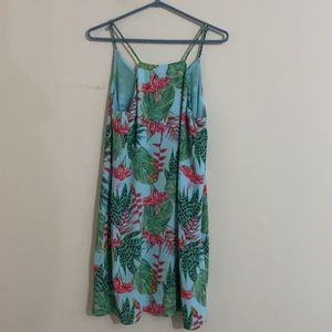 Jasmine & Juliana Tropical Print Mini Dress